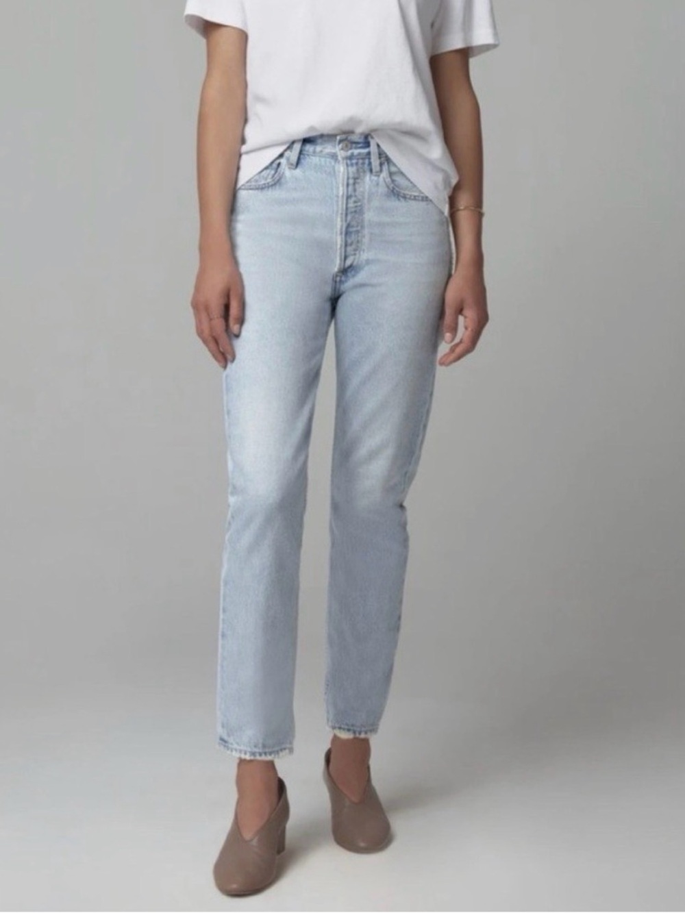 Citizens of Humanity Charlotte High Rise Straight Jeans La Luna Light Wash 27/4